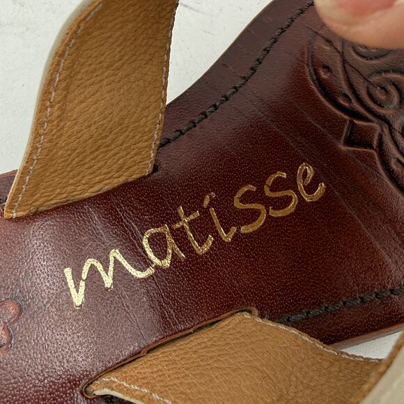 Matisse Women's Leather Beaded Sandals Size 6 - Picture 2 of 8